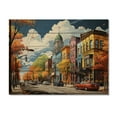 thumbnail image 3 of Designart "St. Louis City in Yellow and Coral" Cityscapes Print on Natural Pine Wood, 3 of 5