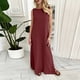 thumbnail image 1 of TaTaai Women's Spring Summer Casual Dress Round Neck Sleeveless Solid Color Maxi Length Stretchy Soft Tank Dress Daily Gift, 1 of 9