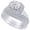 Platinum, variant on 1 Carat (ctw) Platinum Round Cut LAB GROWN Diamond Engagement Ring Split Shank Halo Wedding Bridal Set (Color H-I Clarity VS1-VS2)