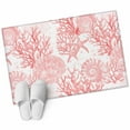 thumbnail image 6 of Pink Coral Bathroom Rug Washable 2x3 Entryway Rug Non Slip Coastal Nautical Ocean Starfish Conch Front Door Mat Low Pile Indoor Doormat Throw Floor Carpet for Kitchen Bedroom Entrance, 6 of 8
