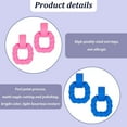 thumbnail image 3 of 1 Box 9 Pairs Rectangle Earrings for Women Acrylic Square Earrings Simple Geometric Hollow Earrings Colorful Statement Earrings Acrylic Rectangle Stud Earrings Jewelry Costume Party, 3 of 7