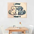 thumbnail image 2 of Orinice Cute Dogs Love Fine Art Aesthetic Poster & Print Wall Painting for Home Decor 20x16in, 2 of 6