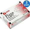 (3 pack) (3 Pack) ACCO Smooth Economy Paper Clips, Steel Wire, No. 1, Silver,