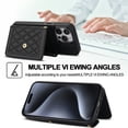 thumbnail image 6 of Compatible with iPhone 15 Pro max Wallet Case for Women Crossbody Phone Case PU Leather Zipper Handbag Wrist Strap Cover Credit Card Holder,for Apple 15 Pro,Cell Phone Cases, 6 of 8