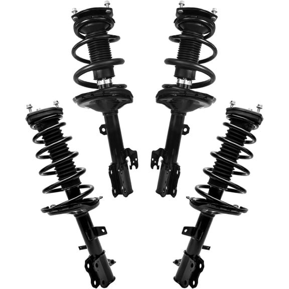 Detroit Axle - AWD Struts for 04-07 Toyota Highlander 04-06 Lexus RX330, 07 RX350, 06-07 RX400h, 4 Front Rear Struts with Coil Spring Assembly Replacement Suspension Kit