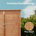 thumbnail image 5 of YTGLEN Extra Large 60" Outdoor Storage Cabinet - Weatherproof Wood w/ Lock, 4 Vented Doors & Shelves for Garden Tools, Patio Furniture, Pool Supplies, 5 of 6