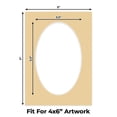 thumbnail image 2 of Beige Picture Frame Mat for 5x7 Frames - Oval Opening for 4x6 Photos - 10 Mats, 2 of 7