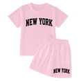 thumbnail image 4 of Aihuaihua Girls Outfits Size 7 Graphic Print T Shirt Top and Shorts Pants Set Crew Neck Everyday Shorts 2pcs Clothing Set Outdoor Casual Clothes, 4 of 4