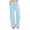 Blue*, variant on Women's Pants Straight Leg Solid Color Casual Comfortable Stretch Plus Size Bottoms Everyday Wear with Pockets Drawstring Chic Holiday Trousers