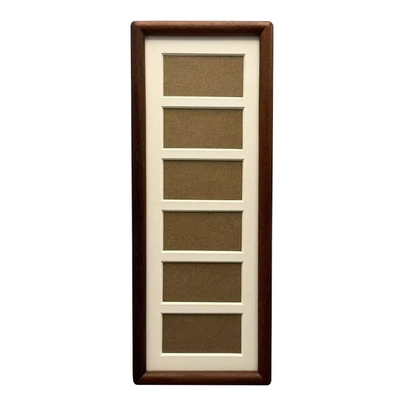 Multiple Opening Picture Frame Collage with 6 holes, Wooden Frame with 2.8 x 3.2 inch White Mat, Full-Strength Arcylic, Photo Collage for Wall 6 Openings