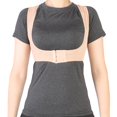 thumbnail image 2 of FrostHike Back Support Posture Corrector, Adjustable Elastic Posture Corrector Brace Shoulder Support Adjustable Back Correction Belt, Improves Posture & Back Pain Relief(M-Flesh), 2 of 5