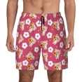 thumbnail image 2 of Goofa Piggy Sunflower Printed Men's Swim Trunks Board Shorts Quick Dry Mens Swimming Trunks with Compression Liner,Breathable Fit Hawaii Beach Shorts-Medium, 2 of 9