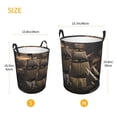 thumbnail image 5 of PAYOHTO Foldable Laundry Room Hamper Bucket Waterproof Bathroom Basket for College Student Living Room Storage Pillows Blankets Sailing Sailboat Sea, 5 of 8