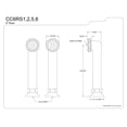 thumbnail image 2 of Kingston Brass CC6RS8 6 in. Deck Mount Risers for Clawfoot Tub Faucet, 2 of 2