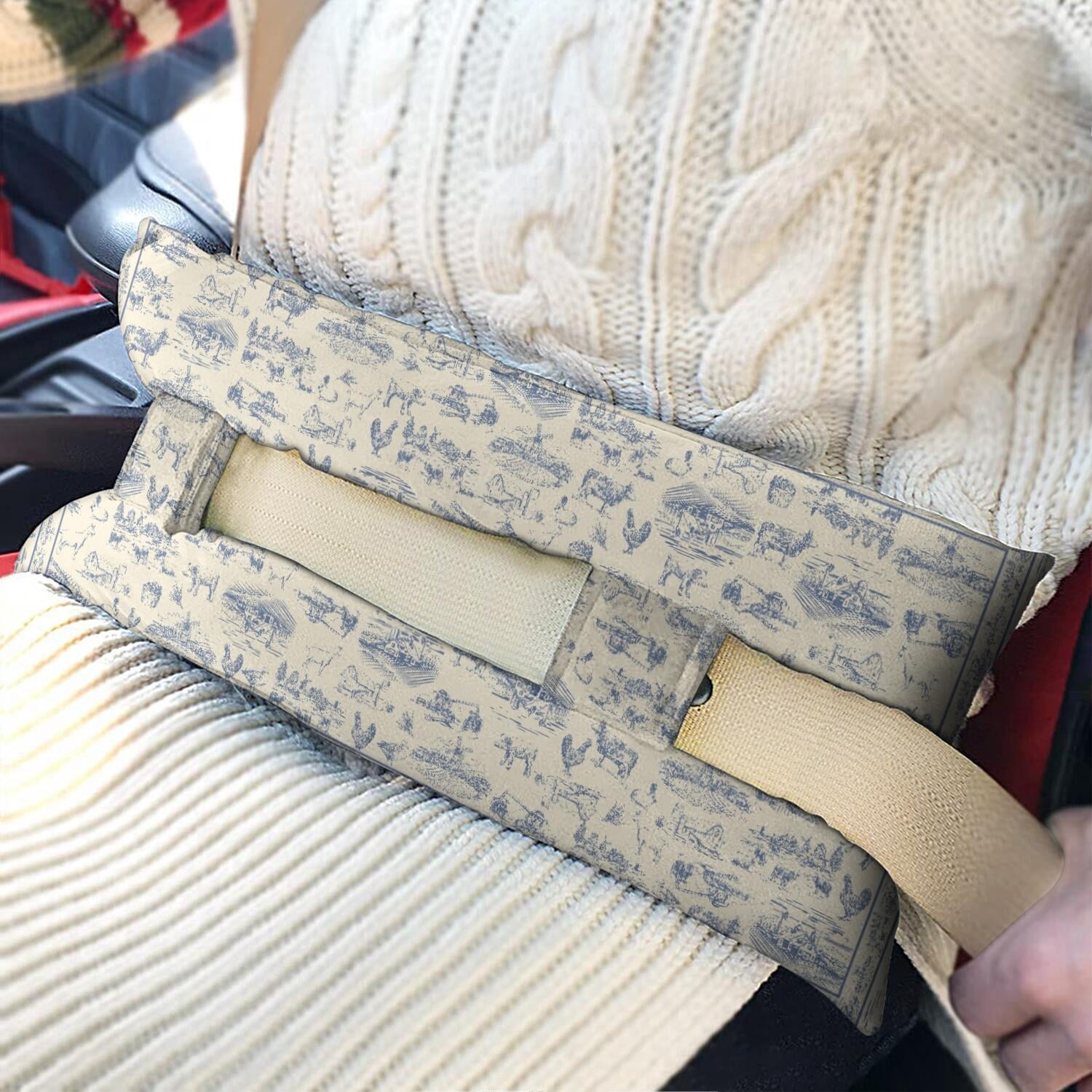 Chest Protection Seat Belt Pillow Post-Mastectomy Comfort Cushion (Bohemian)