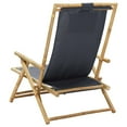 thumbnail image 5 of vidaXL Patio Deck Chair Patio Sling Chair with Headrest for Deck Beach Bamboo, 5 of 7