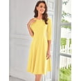 thumbnail image 2 of Vestido midi GRACE KARIN de manga 3/4, casual y fluido con bolsillo, 2 of 6