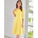 thumbnail image 2 of Vestido midi GRACE KARIN de manga 3/4, casual y fluido con bolsillo, 2 of 6