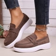 thumbnail image 2 of YLYL Women Penny Loafers Suede Leather Slip on Comfortable Casual Driving Office Work Dress Shoes, 2 of 9