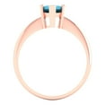 thumbnail image 4 of 1.5 ctw Solitaire Anniversary Ring for Women | Marquise Cut Simulated Turquoise | Hyperallergenic Solid 14K Rose Gold, 4 of 5