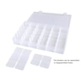 thumbnail image 2 of SHISUYAN Portable 36-Grid Clear Hard Plastic Adjustable Jewelry Organizer Box Storage Container Case with Removable Dividers, 2 of 8
