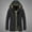 Black, variant on Men's Winter Military Jackets Mid Long Windbreaker Hooded Work Cotton Canvas Fleece Lined Coats Active Workwear Coat Windproof Thicken Parka with Removable Hood Big and Tall Size M-5XL Black