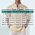 thumbnail image 3 of ZCFZJW Mens Cotton Linen Henley Shirts Long Sleeve Casual Shirt Summer Beach Hippie T-Shirt Band Collar Shirt with Chest Pocket Army Green M, 3 of 8
