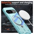 thumbnail image 2 of For Google Pixel 9 / Pixel 9 Pro Case With Invisible Magnetic O-Ring Stand Shockproof Phone Case,Light blue, 2 of 6