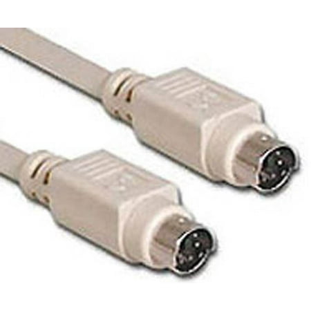 Usb Ps2 Cordless Desktop - 10' FT foot PS2 M-M PS/2 Male to Male PC White Cable Cord - NEW