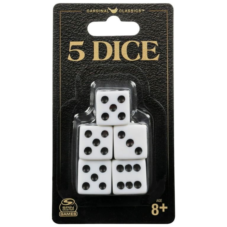 2 pack) Spin Master Games, 5 Dice Set, Replacement Dice for Board