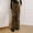 Yellow#502, variant on Women's Leopard Print Wide Leg Pants - Red Stripe Side Detail Retro Fashion Trousers with Pockets, Brown, L