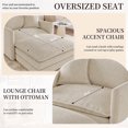thumbnail image 4 of Muumblus Oversized Lounge Chair with Ottoman, Plush Cloud Accent Armchair for Living Room, Bedroom, Camel Chenille, 4 of 7