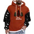 thumbnail image 2 of Sudadera con capucha para hombre, estilo casual, con cuello redondo, estampado, manga larga, blusa de poliéster, 2 of 5