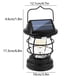 thumbnail image 3 of Faro colgante solar Luz vintage exterior | Lámpara impermeable para el jardín del jardín | Solar recargable/USB, sensor automático, negro, 6,3"x4,7", construcción ABS duradera, 3 of 6