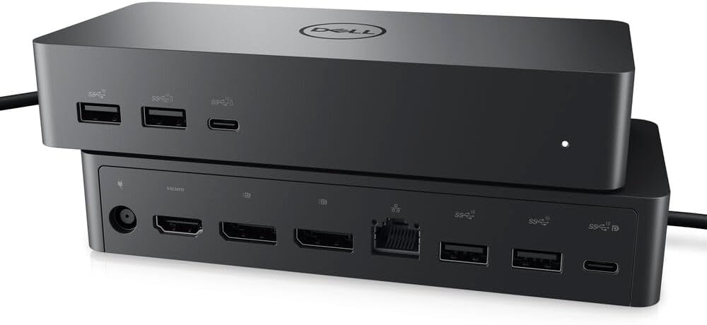 Restored Dell UD22 Universal Docking Station – USB-C/USB-A, 130W Power Delivery, Dual/Triple Monitor Support, 4K HDMI & DisplayPort, Gigabit Ethernet (Refurbished)
