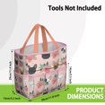 thumbnail image 3 of Garden Tool Bag,Pink French Bulldog Flowers Florals Garden Tool Organizer,Garden Gifts,Waterproof Multi-Pocket Garden Tool Storage 11.8x5.5x11.4 Inch(Tools NOT Included), 3 of 6