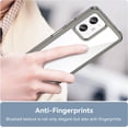 thumbnail image 3 of Case for Xiaomi Redmi Note 12 Phone Case Slim Dropproof [Defend from Drop/Scratch/Slip/Fingerprint] Clear Acrylic Hard Back Soft TPU Bumper Hybrid Phone Cover for Xiaomi Redmi Note 12-Crystal Black, 3 of 16