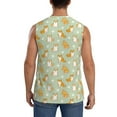 thumbnail image 4 of Pofeuu Dog And Flower Print Men's Muscle T-Shirt, Sleeveless, Muscle Tank, Classic Muscle Tee Top For Men Casual Sleeveless Muscle T-Shirt Trendy Clothes-XX-Large, 4 of 7