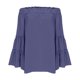 thumbnail image 3 of HongQid Womens Off The Shoulder Long Bell Sleeve Tops Flared Casual Loose Blouse, 3 of 6
