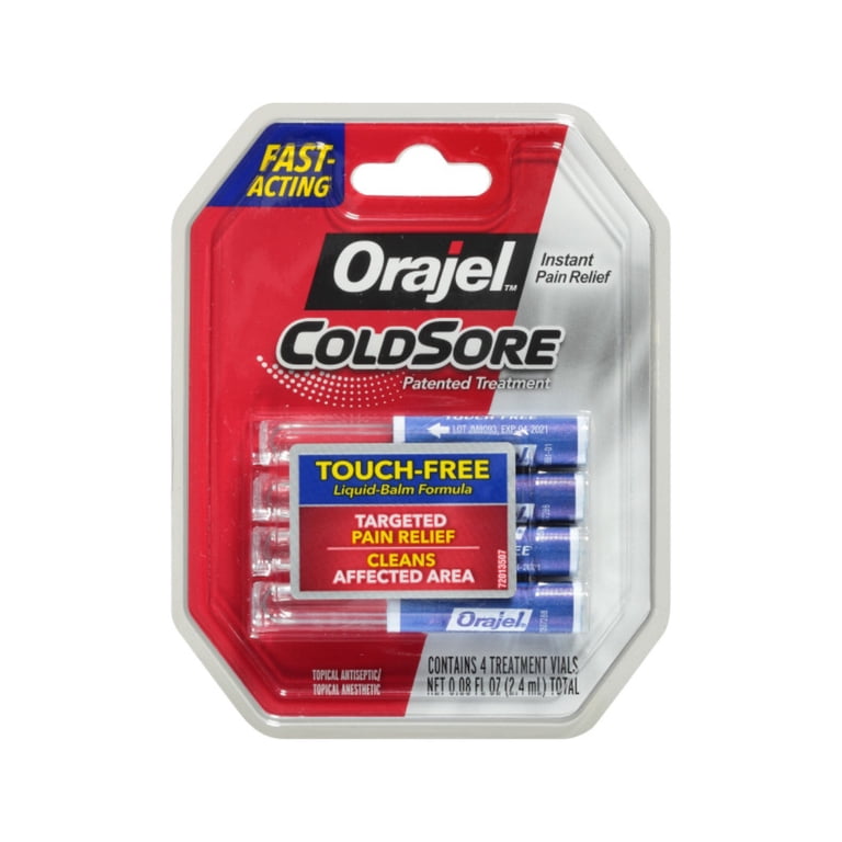 2 Pack Orajel Touch-Free Applicator for Cold Sores, 4 Treatment