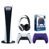 Sony Playstation 5 Digital Edition Console with Extra Purple Controller, White PULSE 3D Headset and Surge Pro Gamer Starter Pack 11-Piece Accessory Bundle