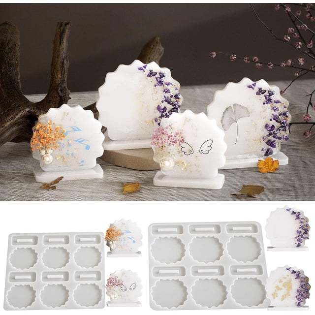 Silicone Photo Frame Mold Resin Craft Mould for Dried Flower Plaster Table Decoration Small