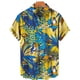 thumbnail image 2 of Camisa hawaiana con estampado 3D de flamencos de jungla tropical para hombre, blusa holgada de manga corta de verano estilo urbano de estilo Harajuku con solapa y botones, 2 of 5