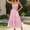 Pink, variant on SMihono Summer Maxi Dresses for Women 2025 Elegant Classy Casual Smocked Dress Sleeveless Spaghetti Strap Dresses Beach Dress Purple M