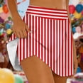 thumbnail image 2 of Skirts for Women Fashion Casual Popcorn Knit Striped Double Layer Skirt Pants With Elastic Waist For Daily Wear New Years Skirt Party Carnival, M, 2 of 5