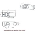 thumbnail image 2 of 2025 White Matte Adjustable Shower Head for Slide Bar, Hand Shower Bracket Universal, 2 of 3