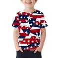 thumbnail image 2 of Amidoa Boys 4th of July T Shirts- Crewneck Casual Soft Short Sleeve Kids Patriotic Clothes Multicolor Size 5, 2 of 5