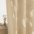 thumbnail image 4 of Feather Room Darkening Curtains 2 Panels Set - Thermal Insulated Drapes with Grommet Top for Bedroom, 4 of 5