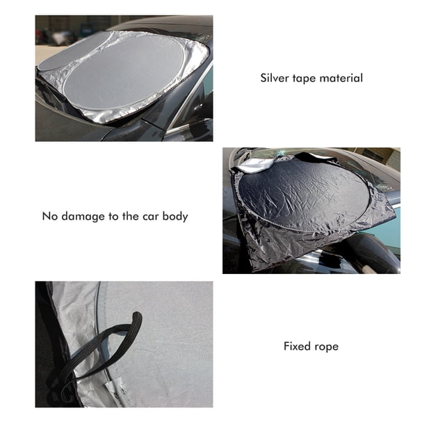 Parasol para parabrisas de coche, 63 x 33,9 pulgadas, parasol para parabrisas de coche, cubierta para parabrisas con características mejoradas