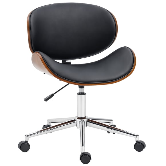 Vinsetto Low-Back Office Chair Task Chair w/ Armless Curved Seat, Black